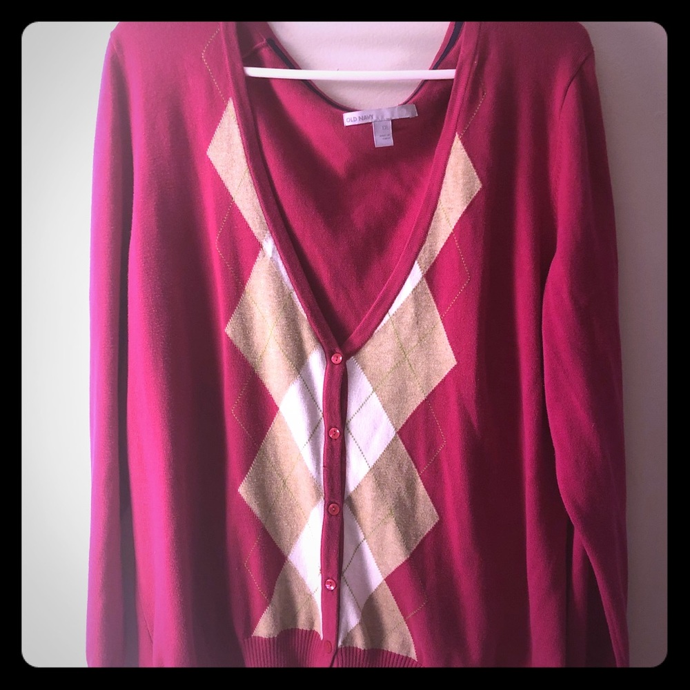 Old Navy Pink Patterned Sweater XXL Women’s Plus